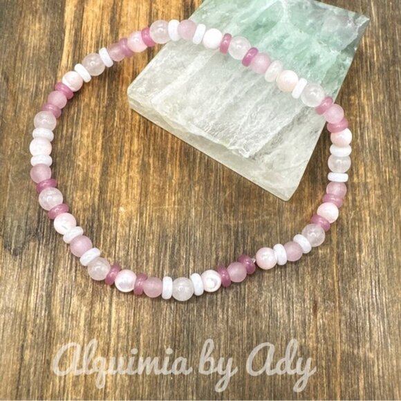 Alquimia by Ady Pink quartz Beaded Bracelet - Picture 1 of 1